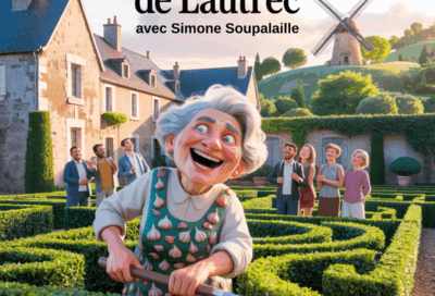 Visite de Lautrec par Simone Soupalaille et son assistant_Lautrec