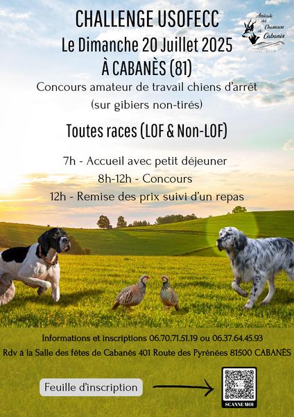Concours Amateur Chiens d’arrêt à CABANÈS