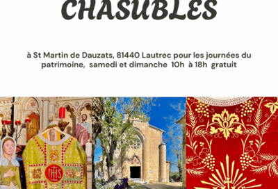 Exposition de chasubles – Journées du patrimoine