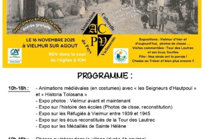 Journée Historique – 30 ans de l’Association Culturelle du Pays Vielmurois