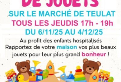 Collecte de jouets sur le marché de Teulat_Teulat