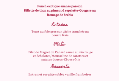 Repas de la Saint-Valentin