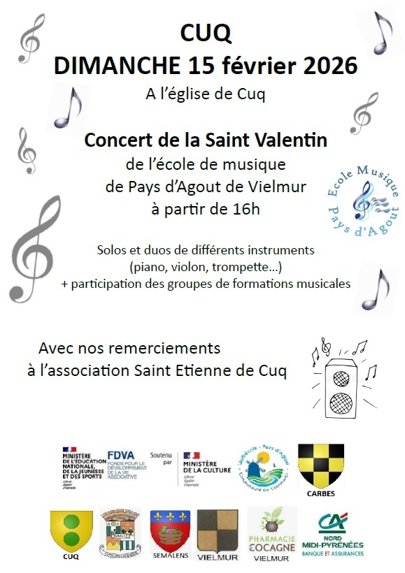 Concert Saint Valentin Eglise de Cuq