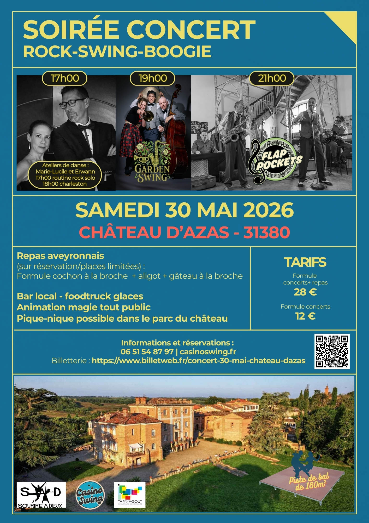 Grande soirée dansante Rock, Boogie, Swing à Château d’Azas_Azas