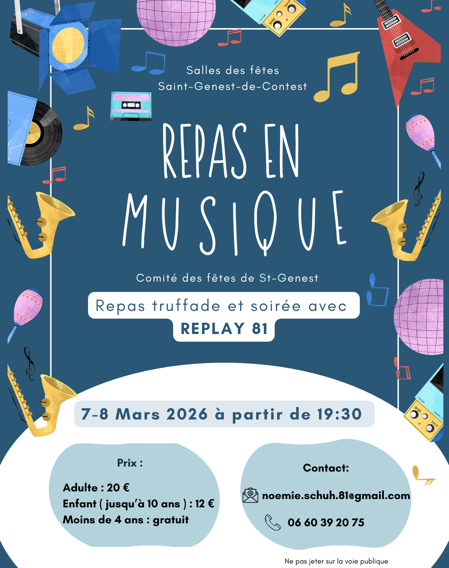 Repas truffade et soirée avec Replay 81_Saint-Genest-de-Contest