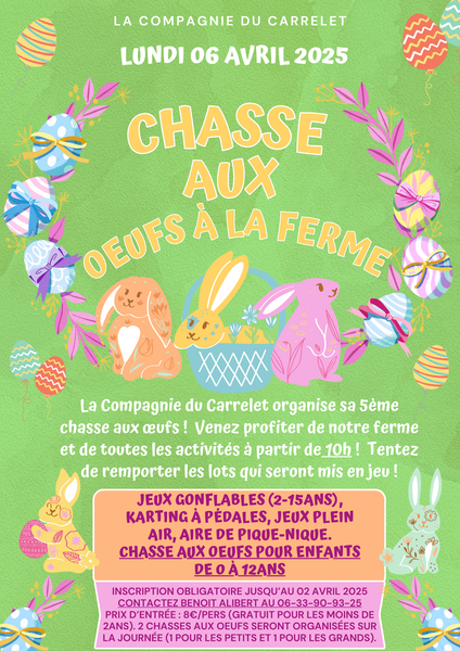 Chasse aux œufs à la ferme