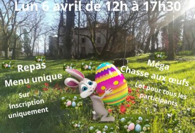 Repas et chasse aux œufs